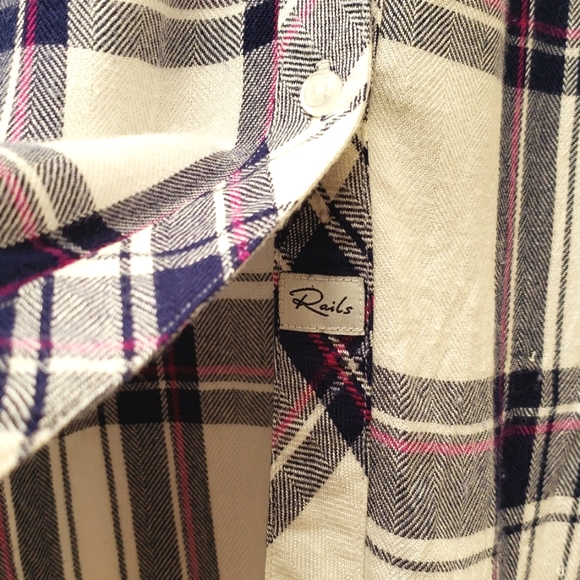 Rails Jordyn Plaid Sleeveless Button Down Midi Shirt Dress Tunic Top Women's XS - Picture 6 of 15